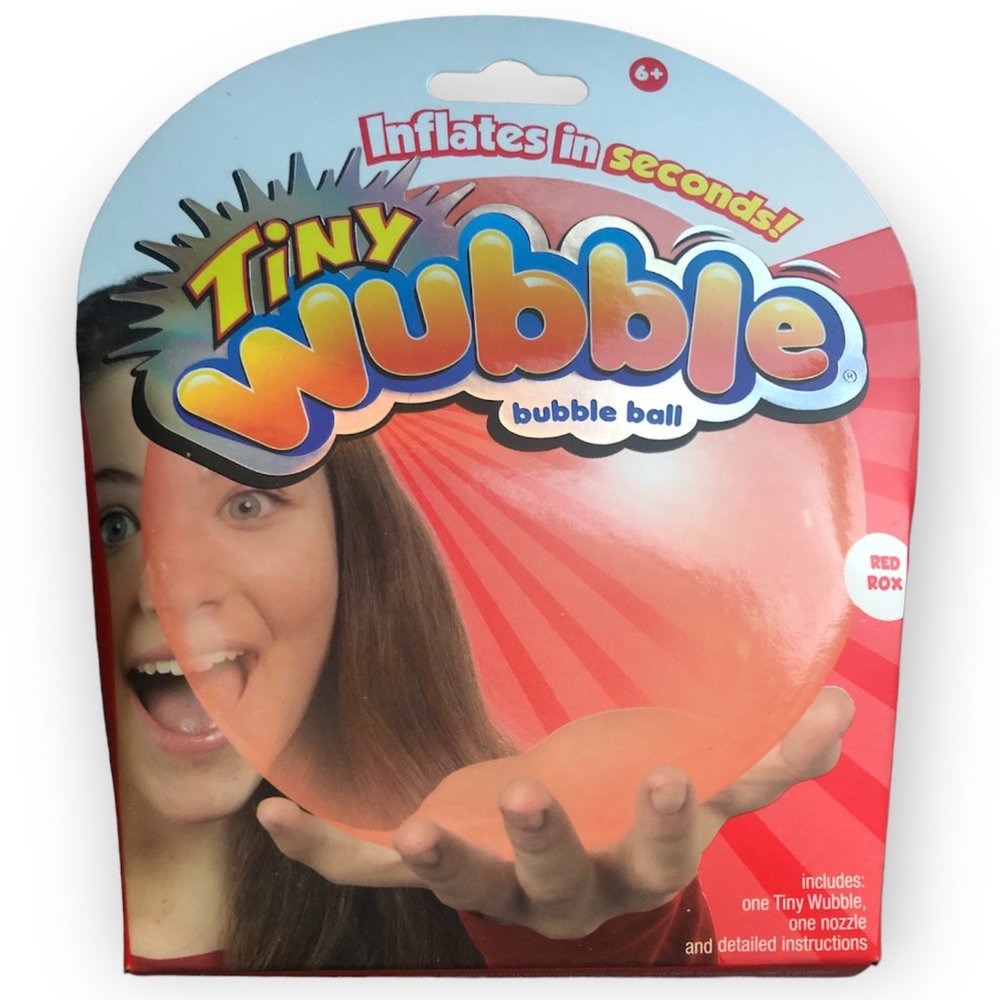 NEW Kids Tiny Wubble Bubble Ball Inflatable Red Rox Reusable Nozzle Included